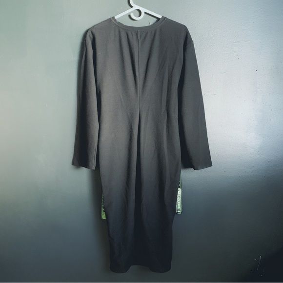 ZARA Trafaluc Black Dress with slogan strap Awesome Hit size Small - Picture 2 of 5